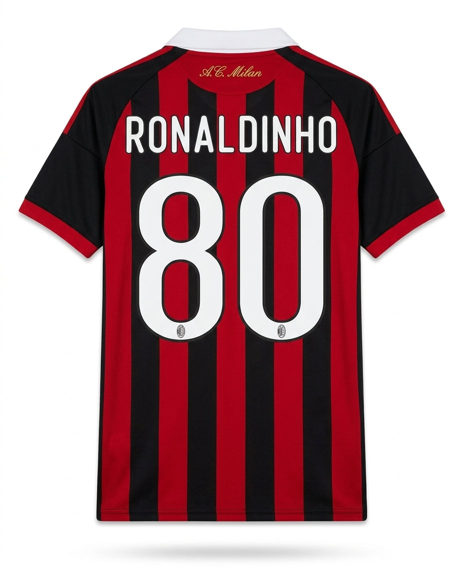 Maillot de Ronaldinho – AC Milan 2009 🔴⚫ Disponible