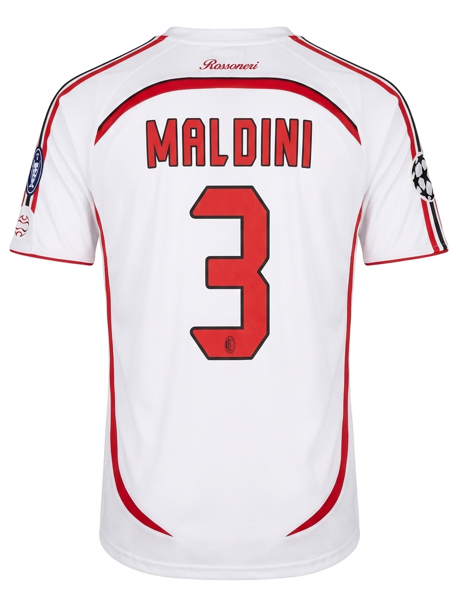 Tenue Maldini – AC Milan Finale UCL 2007 Rétro 🎞️🔴⚫️
