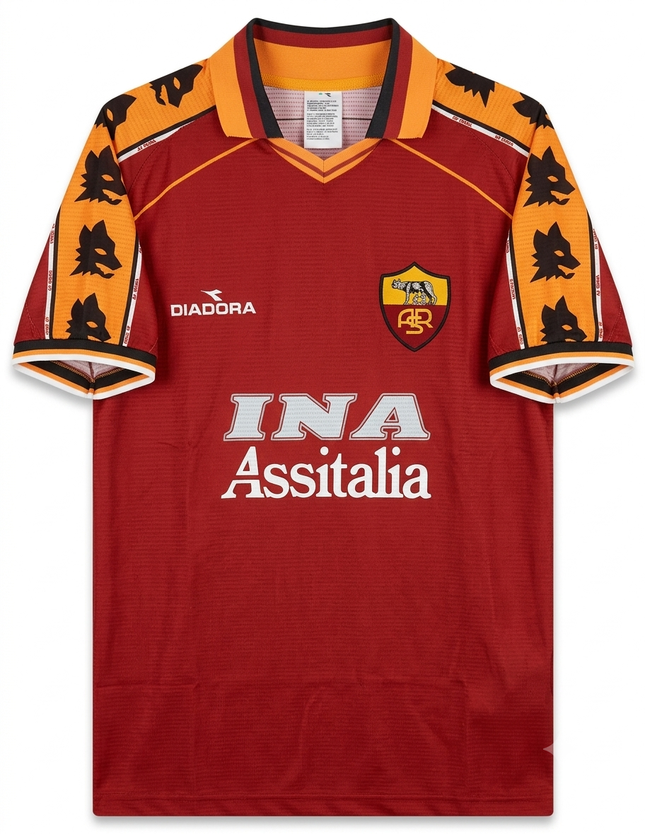 Tenue Totti – AS Roma 1998/1999 Vintage 🟡🔴⚽️